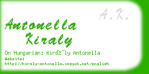 antonella kiraly business card